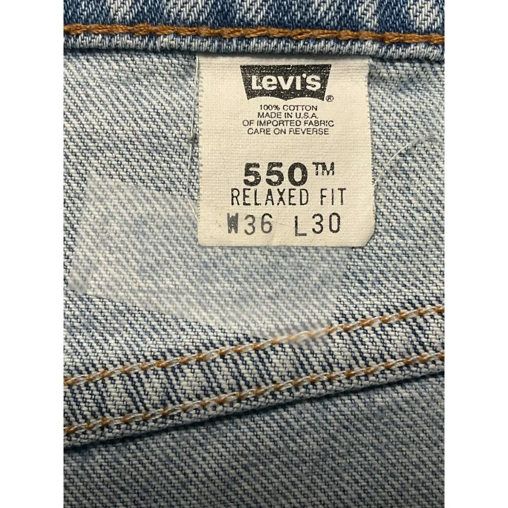 Levis 550 Made in USA Relaxed Fit Jeans W36 L30 (actual 29
